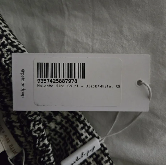 Petal & Pup Classic Black and White Plaid Women's Skort Size XS NWT - Picture 5 of 7